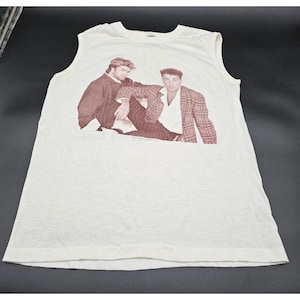 Vintage 1985 WHAM! George Michael Andrew Ridgeley Band Concert Tour Shirt Sz M