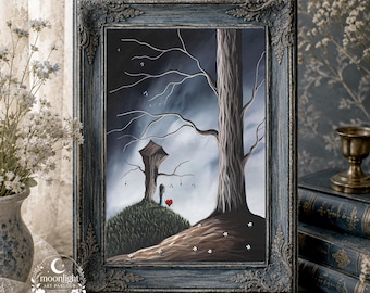 Surreal Wall Art Dreamy Fantasy Art Moody Bedroom Decor Dark Feminine Wall Art Emotional Art Romantic Home Decor Printable Art For Master