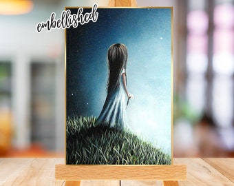 embellished art print, aceo art prints, aceo art cards, gift for daughter, small gift ideas, stationery lover gift, handmade tag, BOGO