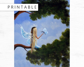 Junk Journal, Fairy Printable, Fairy Art, Digital Download, Printable Art, Fairy Wall Art, Cardmaking Images, jpg, clipart, Crafting Images
