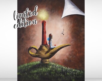 The Fairy And The Candlestick, CANVAS ART PRINT, 11x14 inches, archival, limited edition, high end, fantasy artists, top selling art