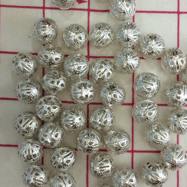 Bargain! Iron filigree beads 15 mm