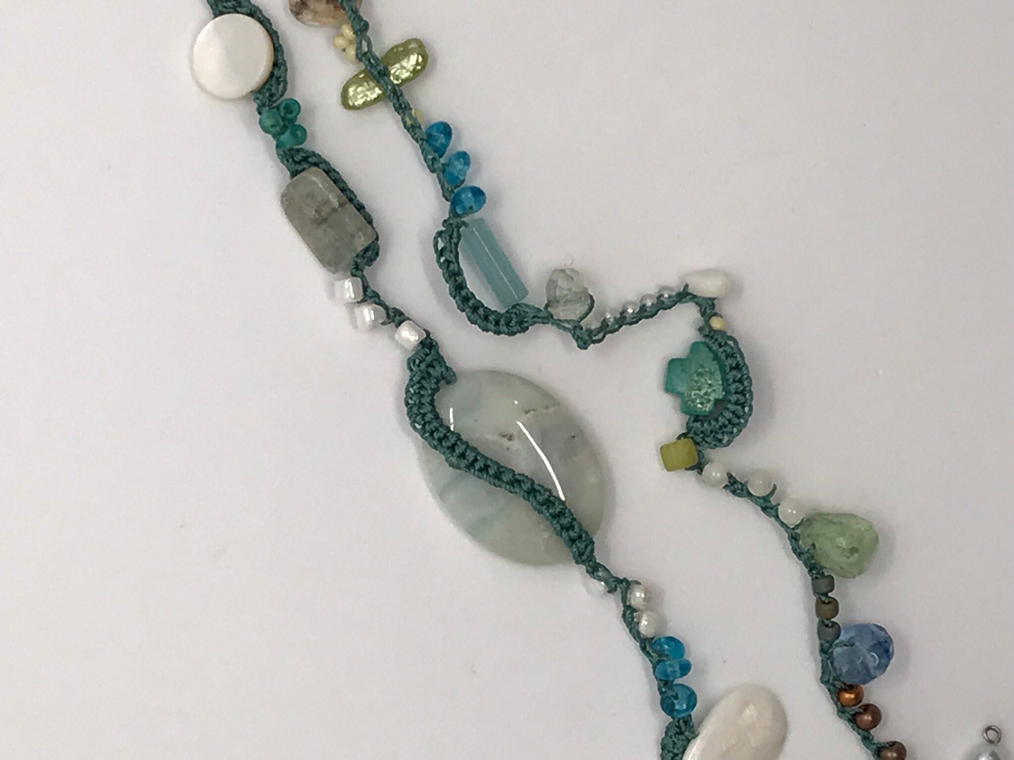 Boho Crocheted Necklace or Wrap Bracelet - Etsy