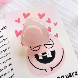 Gemstone &quot;Rosie Rose Quartz&quot;-Tumbled Stone-Lucky Charm-Encouragement-Self-Love-Small Gift-School Enrollment Gift-Talisman-Healing Stones