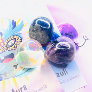 Edelstein Set "Wohlfühlzauber"  - Größe: circa 2cm - Mutmacher für Kinder  - Glücksbringer - Einschulungsgeschenk - Schulanfang Geschenkidee