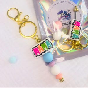 DIY keychain-party favor for mom-keyring mom-DIY set-Mother&#39;s Day gift-Mum Love-small gift for mom-gift idea