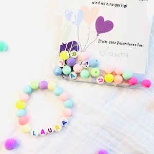Personalized party bag-children&#39;s party favors-DIY set-friendship bracelets-birthday bag-personalized bracelet-DIY bracelet