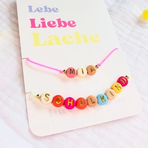 personalized schoolchild bracelet-personalized bracelet-name bracelet-little things for children-school cone filling-gift idea schoolchild