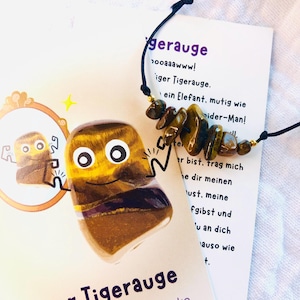 Personalized bracelet-tiger&#39;s eye-lucky charm-gift idea-encouragement-self-confidence support-healing stone-gemstone bracelet-talisman