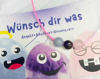 DIY Wish Bracelet - Craft your own lucky bracelet - Friendship bracelet - Gift for girlfriend - Craft kit - DIY kit for children
