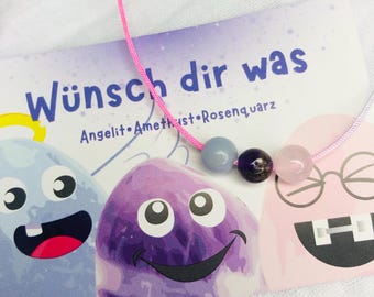 DIY wish bracelet - Make your own lucky bracelet - Friendship bracelet - Gift for girlfriend - Craft kit - DIY kit for children