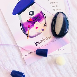 Gemstone necklace &quot;Rainbow&quot;-Gemstone pendant-Natural stone pendant-Guardian angel-Protective stone-Children&#39;s gift-Encouragement-Lucky charm-Children&#39;s necklace