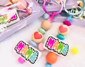DIY Keychain - Party Favor for Mom - Mom Keychain - DIY Kit - Mother's Day Gift - Mum Love - Craft Kit - Mom Gift Idea