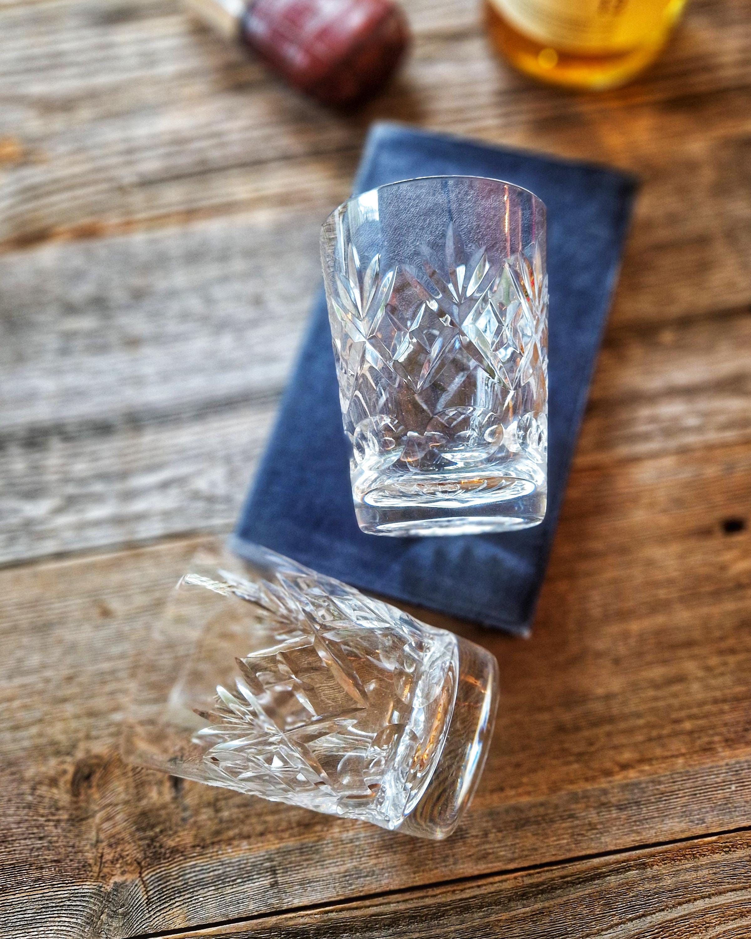 Antique Lead Crystal Whisky Glasses - Etsy