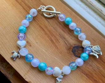Meerjungfrau | Meer | Ozean | Blau | Fisch | Schildkröte | Armband