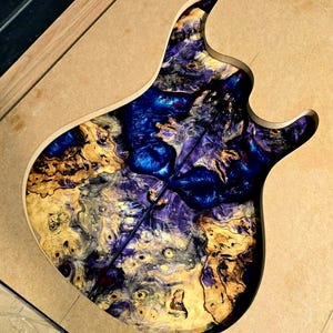 Stabilized Hybrid Burl Bookmatched Guitar Drop Top - Buckeye Burl - Luthier Supplies [IN STOCK]