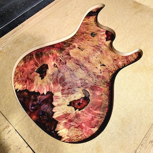 Stabilized Hybrid Burl Bookmatched Guitar Drop Top - Maple Burl - Luthier Supplies [IN STOCK]