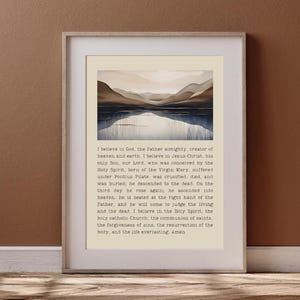 The Apostles Creed Print Christian Prayers Digital Wall Art for Catholics Christian Home Decor Modern Christian Printable Wall Art