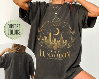 Lunathion Crescent City Comfort Colors Shirt, Bryce Tattoo, Bryce Quinlan Merch, Crescent City Sjm Merch, House Of Earth And Blood