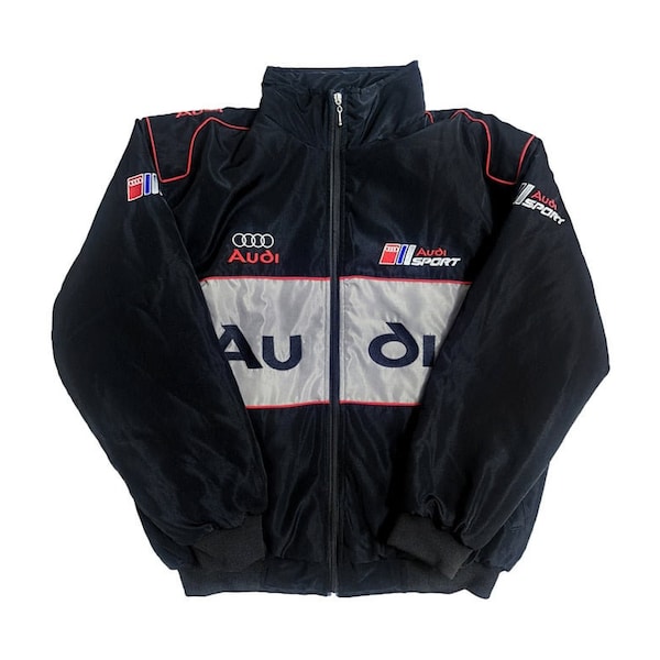 Racing Vintage Rare Street Wear Audi Fashion & Bomber, 90s Streetwear Jacket, Birthday Gift