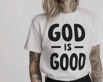 Gott ist gut Weißes T-Shirt: Modernes spirituelles Shirt