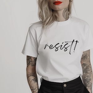 Resist! Minimalist T-Shirt // protest shirt resistance tshirt liberal civil rights political shirt civic engagement activist tshirt