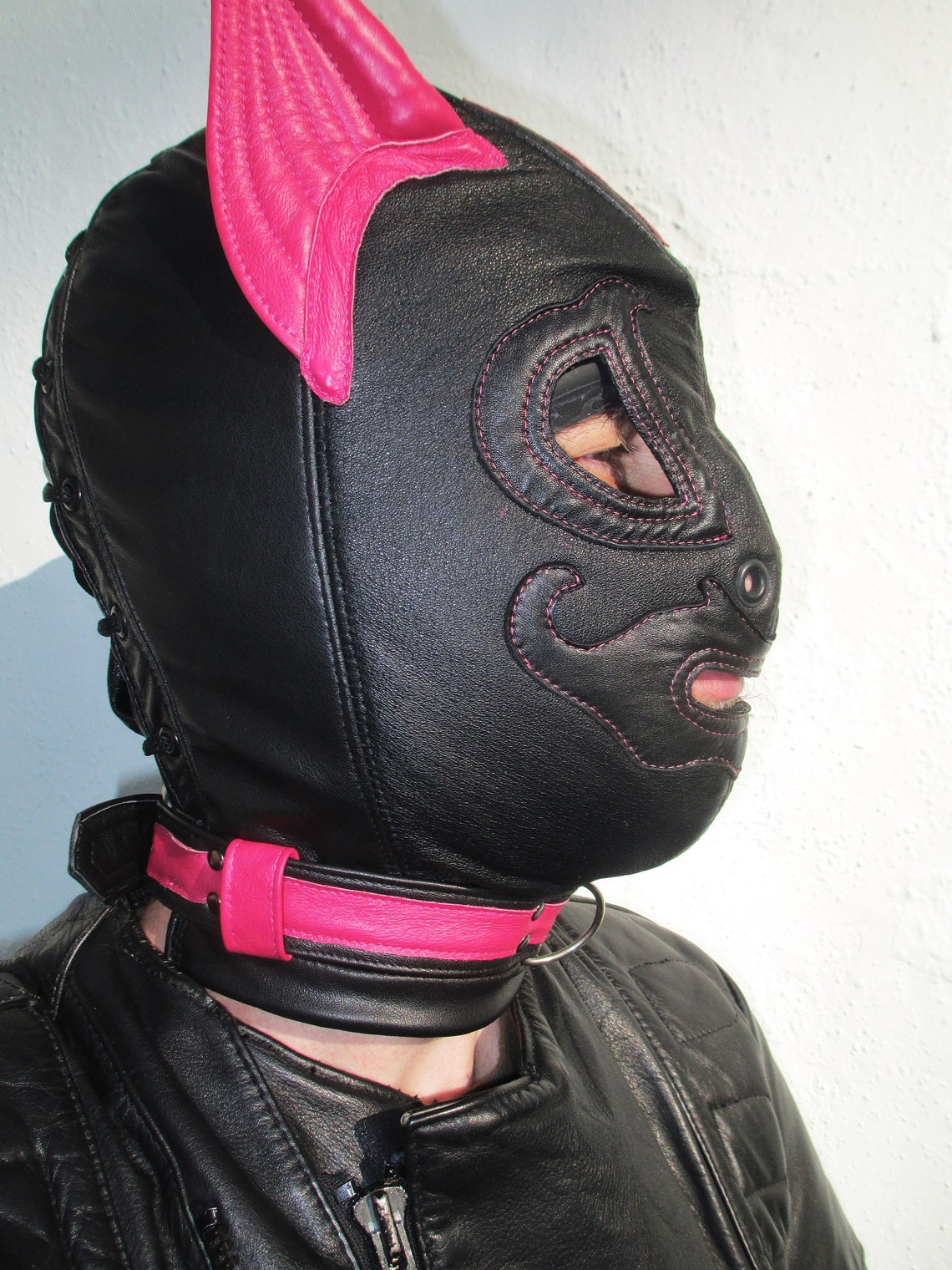 Leather Kitty Cat Full Hood Womens/ Mens for Halloween Etsy