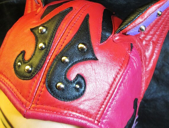 hot pink leather hat