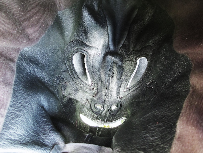 Leather Kitty Cat Full Hood Womens/ Mens for Halloween Etsy