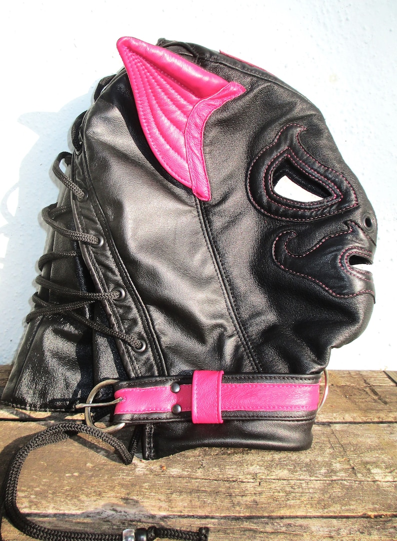 Leather Kitty Cat Full Hood Womens/ Mens for Halloween Etsy