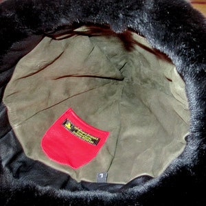PRICE REDUCED! Mongol Red Leather Pointy Hat Studded w/ Black Furry Brim, Ertugrul Kayi Pointed Hat image 7