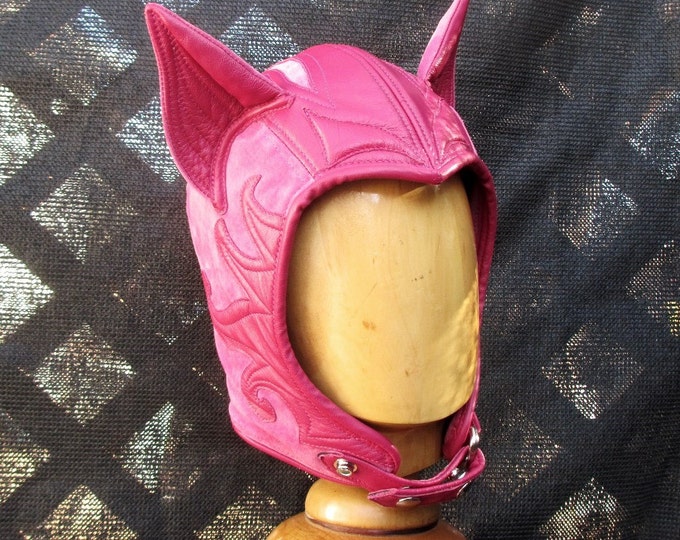 Catear Aviator Hat in Fuschia Hot Pink Leather/ Suede Etsy