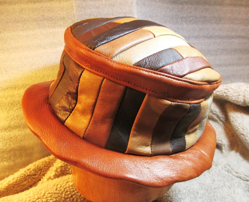 mens leather bucket hat