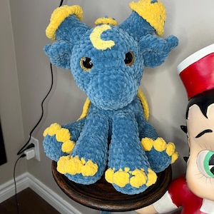 JUMBO Midnight Mushroom Dragon Plushie