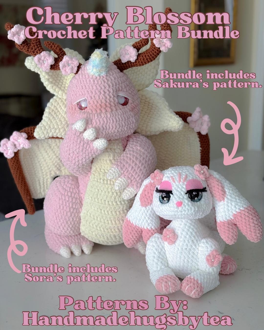 Sora & Sakura Cherry Blossom Amigurumi Bundle