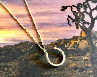 Horseshoe Necklace Lucky Horseshoe Necklace Lucky Talisman Jewelry Horseshoe Jewelry Equestrian Jewelry Equestrian Gift Horse Lover Gift