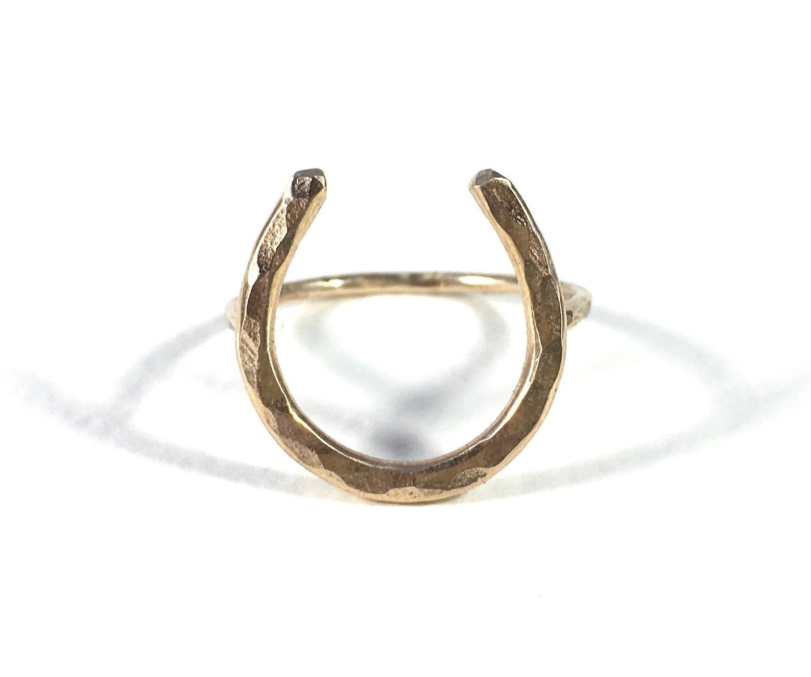 Large Lucky Horseshoe Ring Silver Horseshoe Ring Gold Etsy