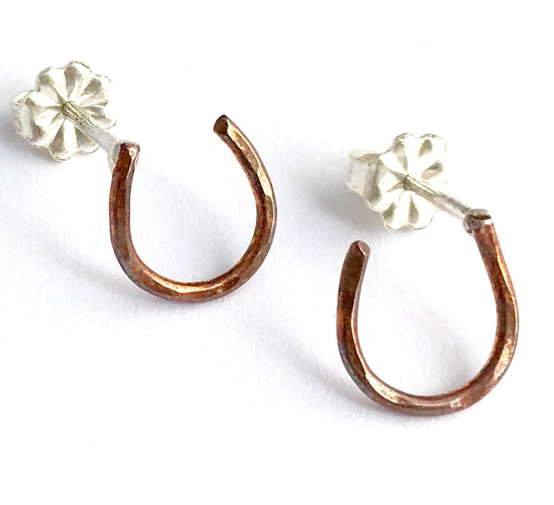 Horseshoe Earrings Horseshoe Stud Earrings Lucky Horseshoe Etsy