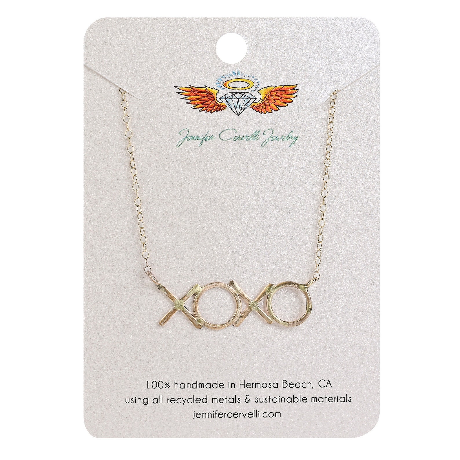 Gold XOXO Necklace Silver XO Necklace Love Necklace Hugs and Etsy