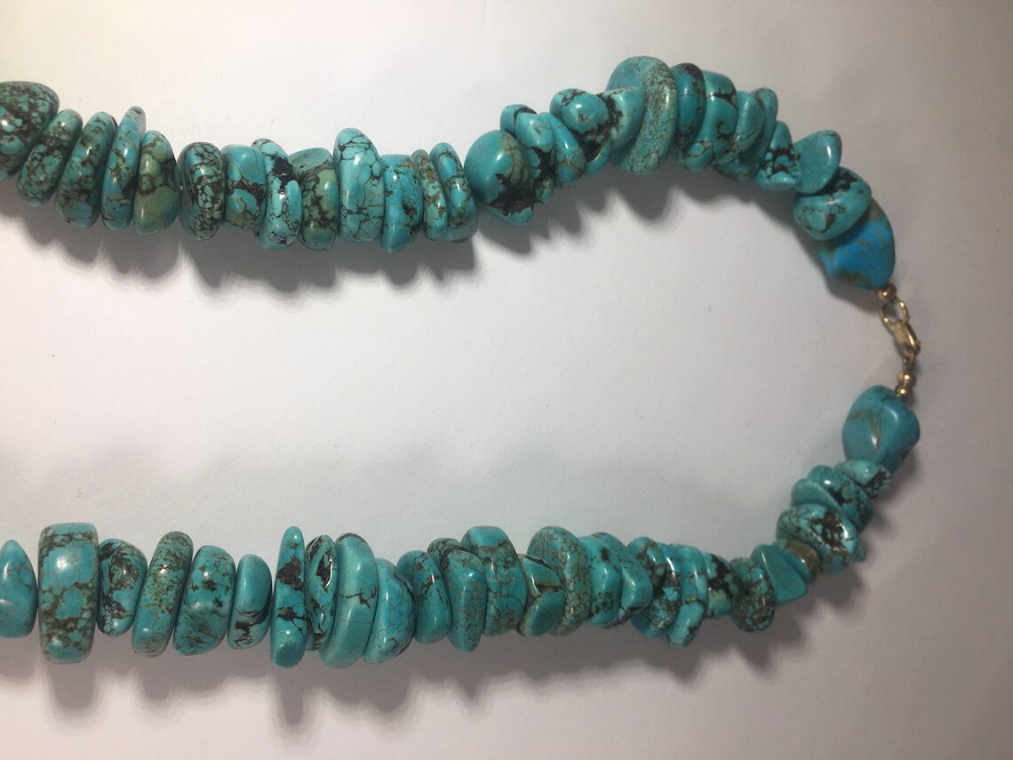 Turquoise Necklace Joshua Tree Necklace Turquoise Jewelry Etsy