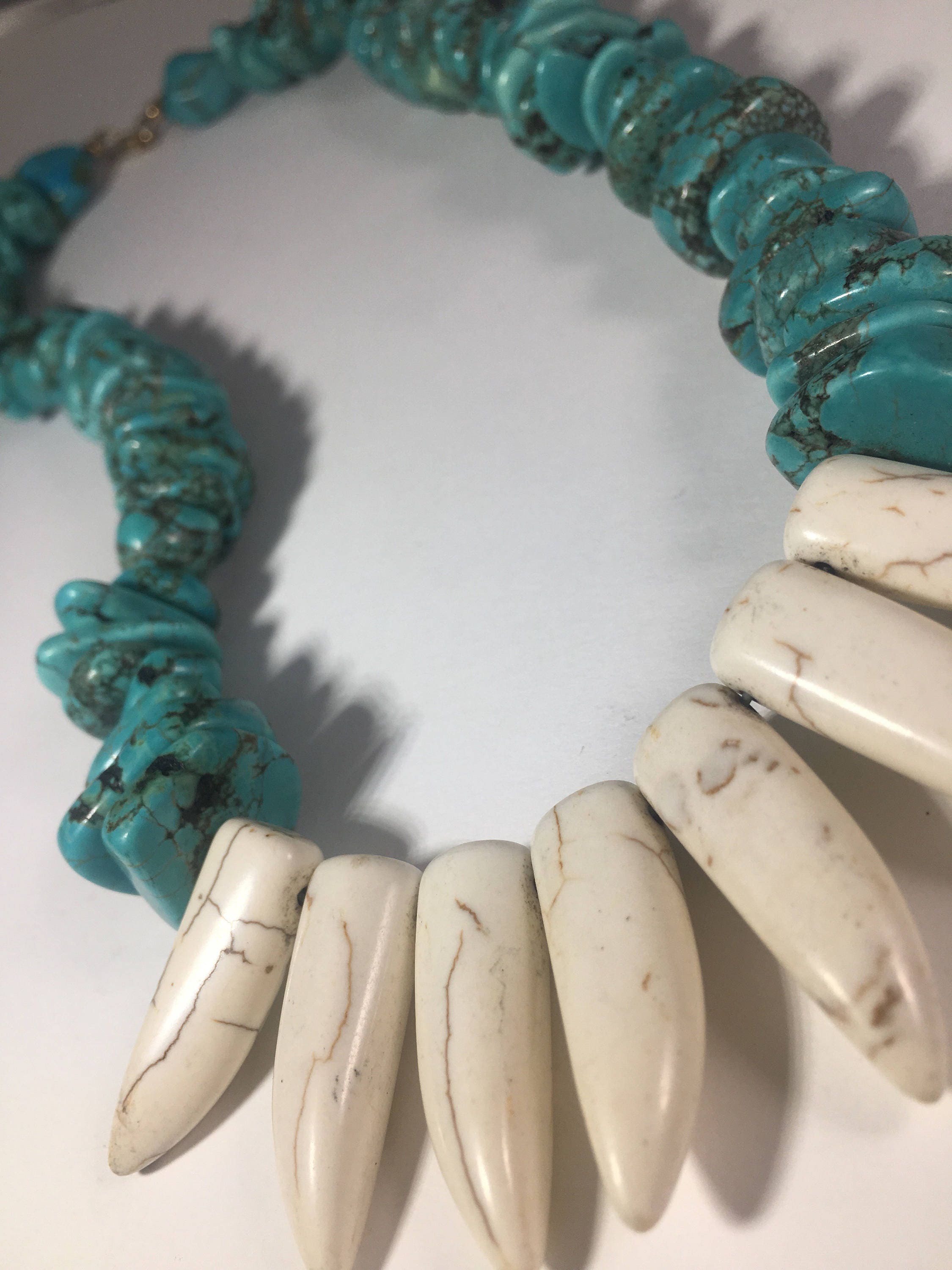 Turquoise Necklace Joshua Tree Necklace Turquoise Jewelry Etsy