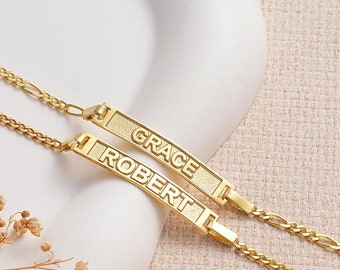 Baby Bracelet Gold - Child ID Bracelet - Baby Bracelet Silver - Baby Shower Gift - Personalized Baby ID Bracelet-Custom Baby Name Bracelet