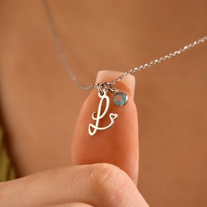14k Gold initial Necklace With Tiny Heart ,Custom Letter Necklaces,Personalized Gifts for Mom ,Mothers Day Necklace Gift for Mom and Grandma