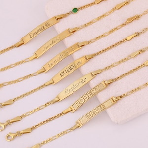 ID Bracelet, Baby Bracelet, Personalize Baby Bracelet, Gold Bracelet, Gold Baby Bracelet , Baby Jewelry, Baby Name Bracelet