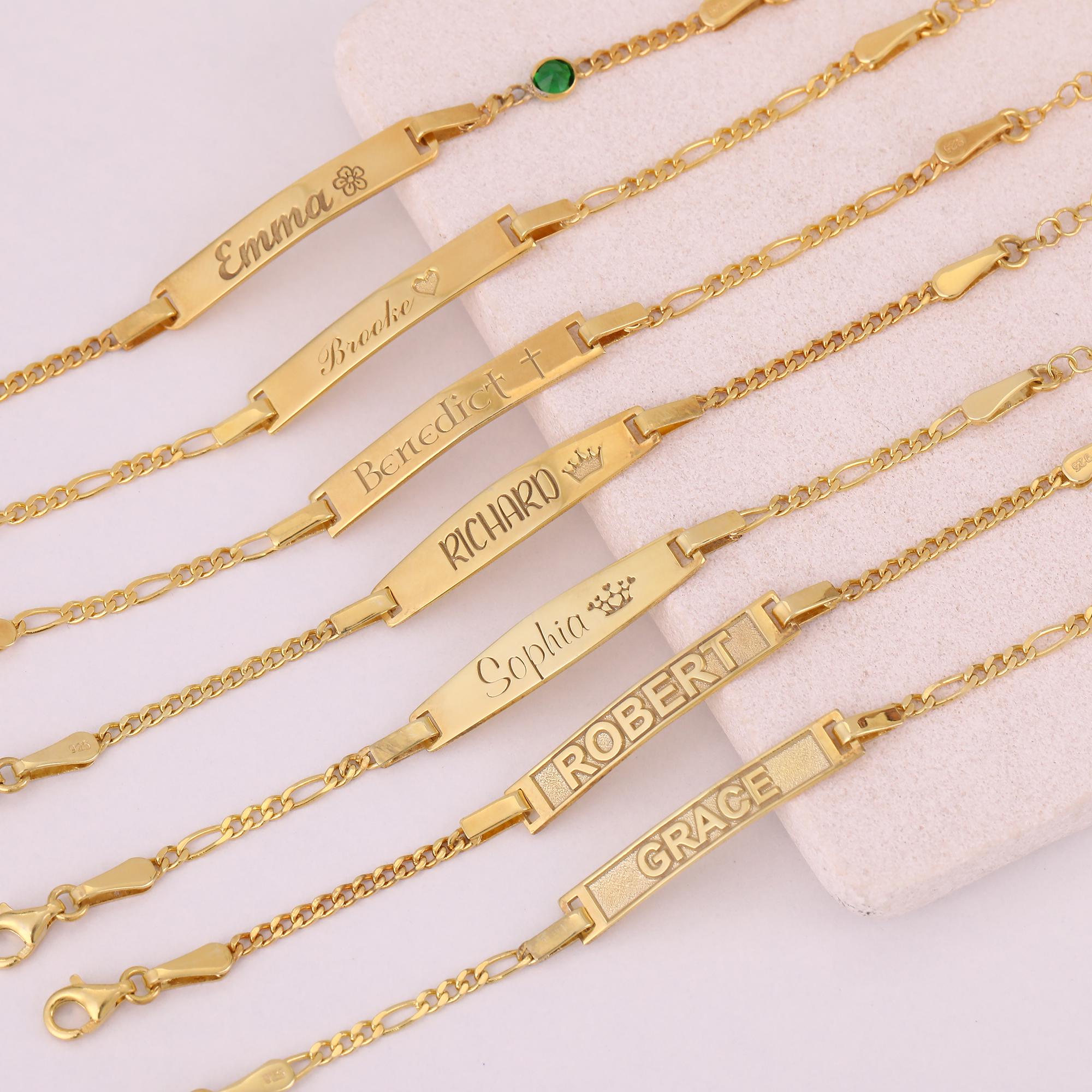 14k Gold Bracelet Personalized Name Bracelets For Babies 14k Gold