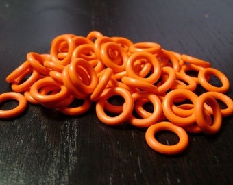 Orange Kautschuk O Ringe 12 mm, 50 ct, DIY Schmuckzubehör