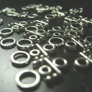 SALE !!! Pewter Bubble Connectors or Clasp Findings ... 100 ct.