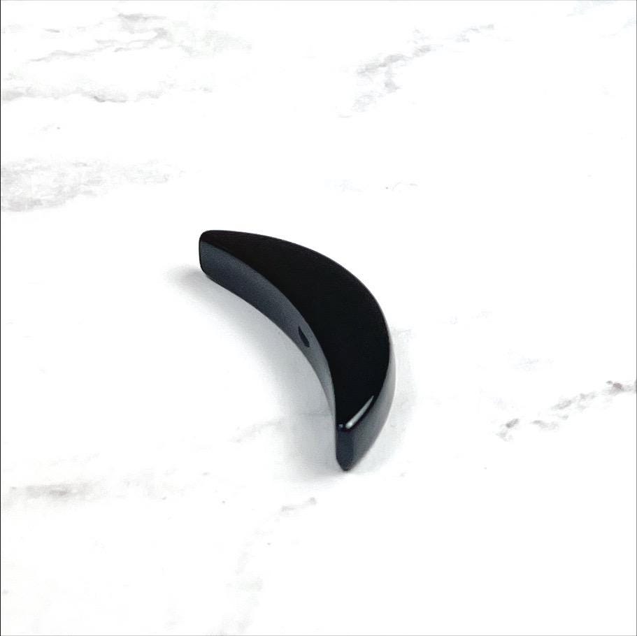 Black Onyx Crescent Moon Focal Bead 37mm x 7mm