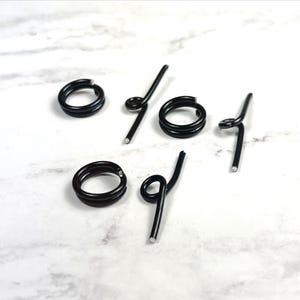 Black Aluminum Toggle Clasps: Chainmaille Jewelry Supplies, 3 Pairs