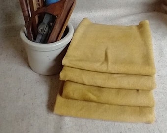 Goldenrod Fat Quarter Hand Dyed Wool - Rug Hooking, Rug Braiding, Wool Applique, Penny Rugs, Quilting, Sewing